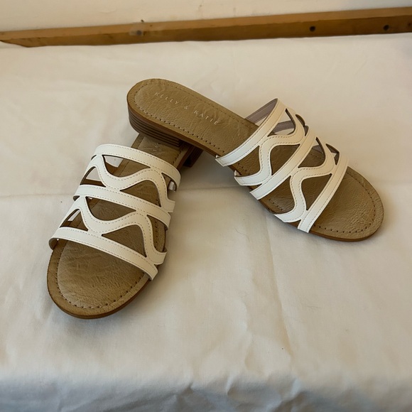 Kelly & Katie Shoes - Katie & Kelly Kenzy White Sandals